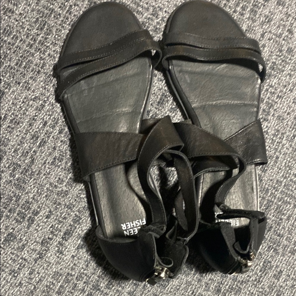New Eileen Fisher Black Women's Sandals sz 11